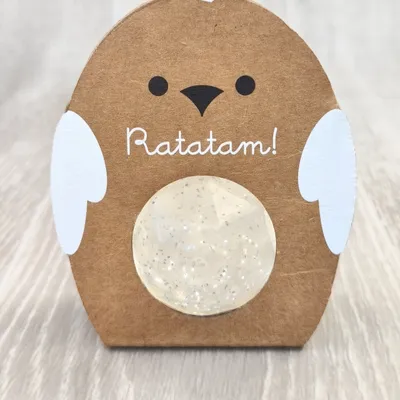 Balle rebondissante facette oiseau Transparante pailleté